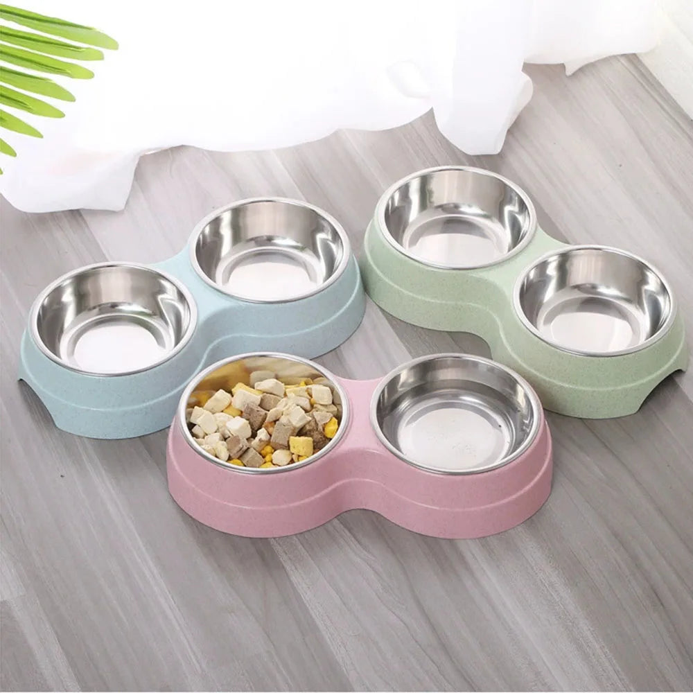 Stainless Steel Double Pet Bowl