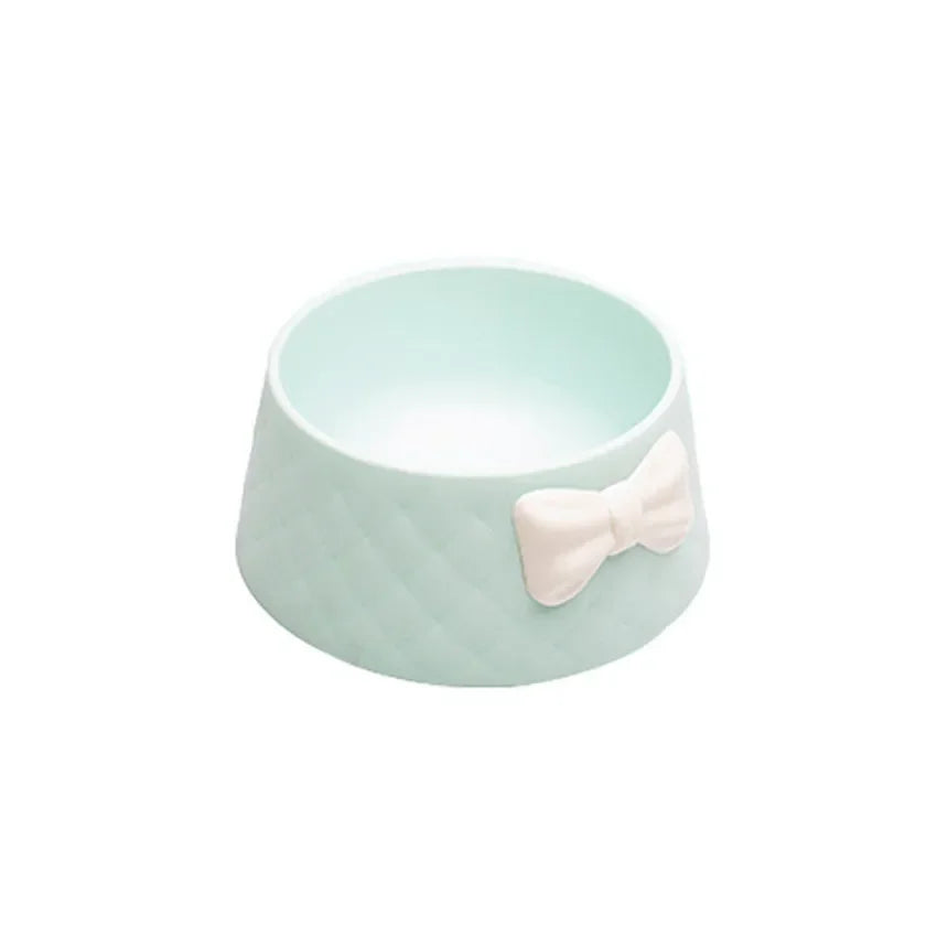 Single Plastic Pet Bowl with Bow Design